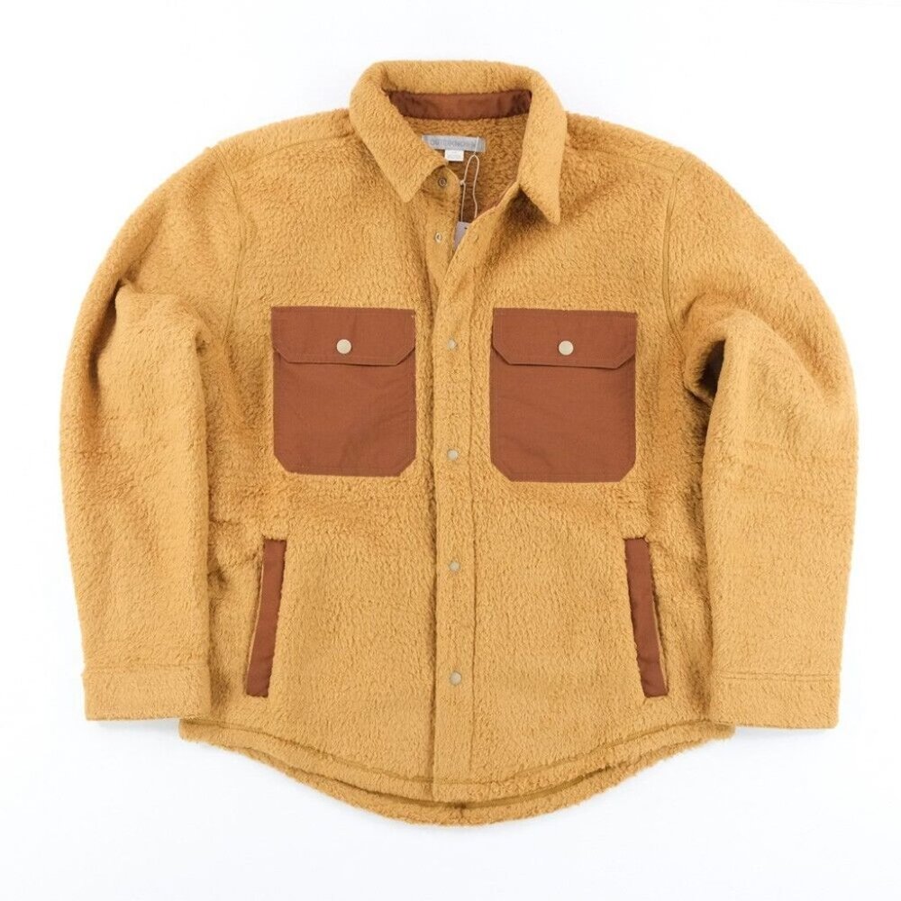 Outerknown Men's Standard Skyline Shirt Jacket Sz. Large Snap Up Fleece Shirt